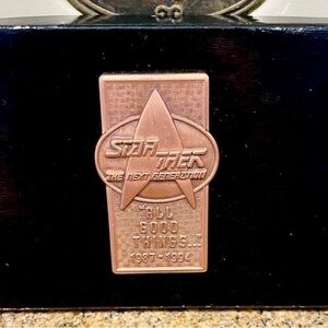 STAR TREK THE NEXT GENERATION ALL GOOD THINGS 1987 - 1994 COPPER COLORED PIN